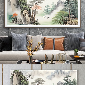 Chinese-style Pine Landscape Painting Decorative Painting