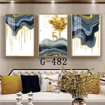 Modern abstract triptych file - G-482