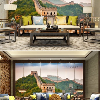 Warm Sky Great Wall Landscape Decorative Painting TV Background Wall