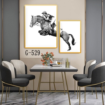 Picture file set of 2 abstract modern dining room - G-529