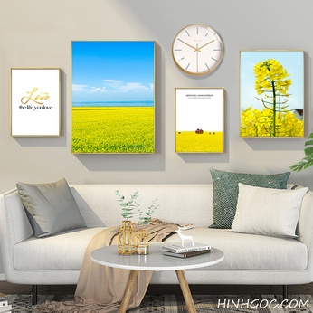 Painting file of the landscape of mustard flowers - HG404