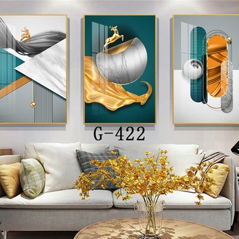 Modern abstract triptych file - G-422