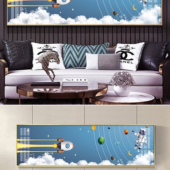 Nursery Astronaut Space Decorative Painting