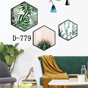 Modern Hexagonal Art File with Multiple Designs - D-779