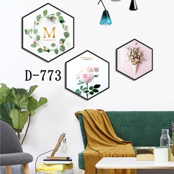 Modern Hexagonal Art File with Multiple Designs - D-773