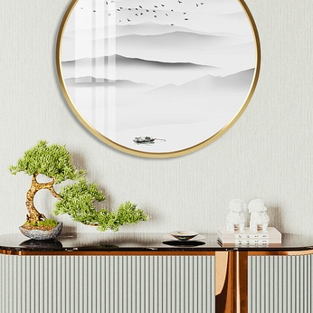 Landscape Painting New Chinese Decorative Painting Entrance Hanging Painting Mural Abstract Giant Painting