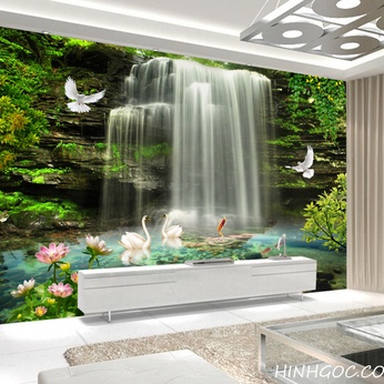 Landscape mural file of swan waterfall - DT012