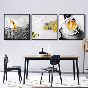 Dining room coffee restaurant decoration set 3 painting file - PLT-2540