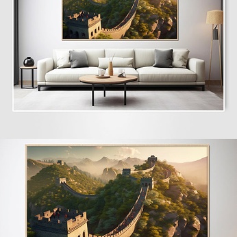 Green Great Wall Beijing Great Wall Landscape Decoration Painting