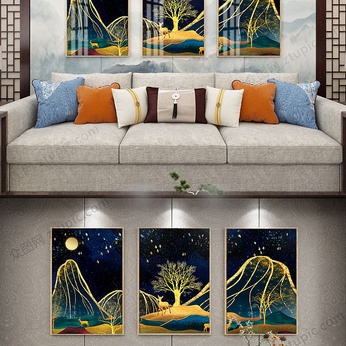 New Chinese Atmospheric Abstract Decorative Painting