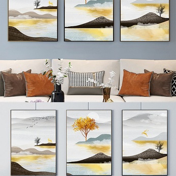 New Chinese Abstract Landscape Decorative Painting