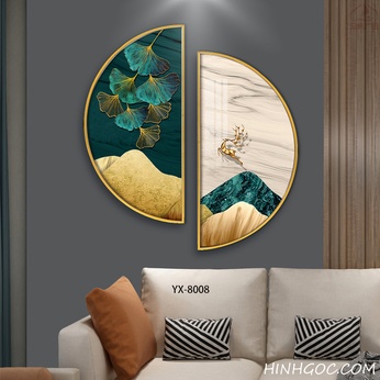 Modern Abstract Crescent Moon Art File - YX-8008