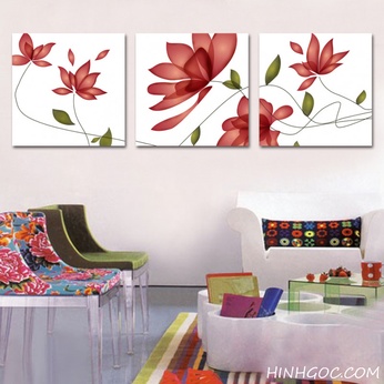 File of three red flowers - FR301