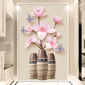 Porcelain magnolia vase painting file - SW1258003