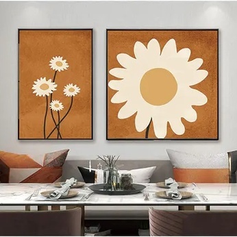 File of White Chrysanthemum Oil Painting - DIN-6626