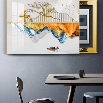 Light Luxury Abstract Landscape Elk Electric Meter Box Painting
