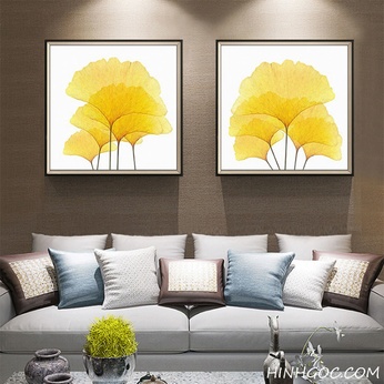 Yellow ginkgo leaf picture file - HL0002