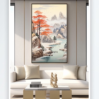 Chinese style light luxury fortune Dangdou landscape painting decorative painting