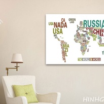 World map picture file compounded by country name - HG1001