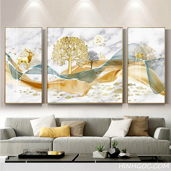 Modern Abstract Art Deer Landscape File - OP20455740