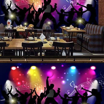 KTV Bar Singing Tooling Background Wall Personalized Bar Wall Painting