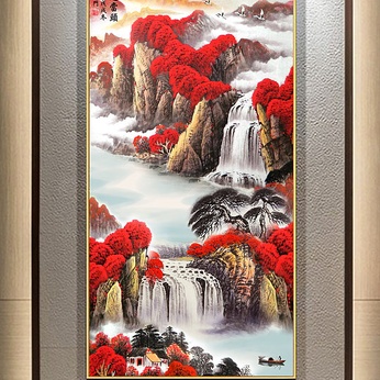 Liushui Shengcai Landscape Painting HD Picture Zhongtang Painting