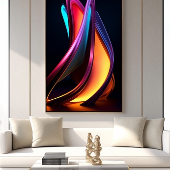 Abstract Colorful Sculpture Modern Decorative Painting