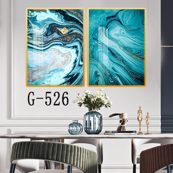 Picture file set of 2 abstract modern dining room - G-526