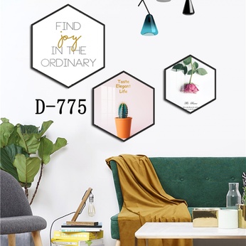 Modern Hexagonal Art File with Multiple Designs - D-775