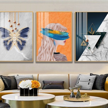 Set of 3 Modern Abstract Art Files - HQ-448