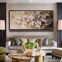 Magnolia hand-drawn painting file - HG201