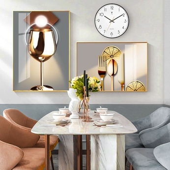 Set of 2 Modern Abstract Art Files for Dining Room - HQ-488