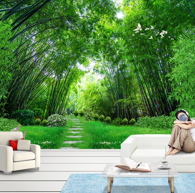 File of Wall Mural: Path Through a Bamboo Forest - DT033