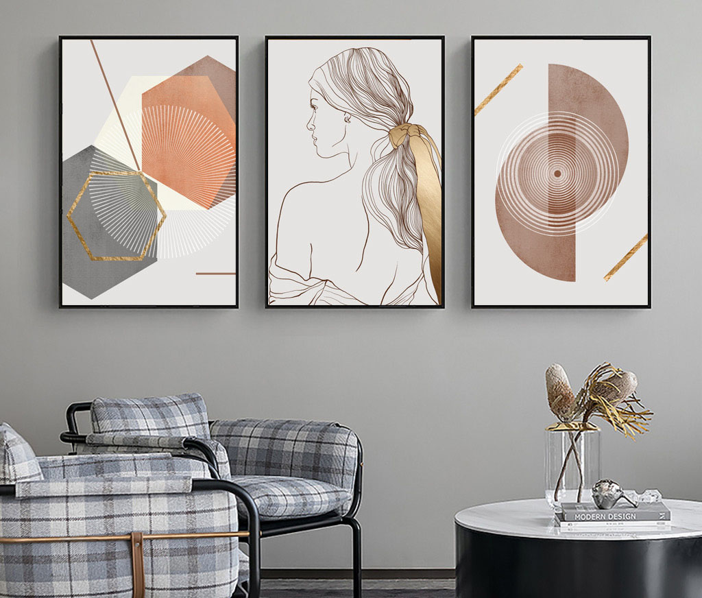 Set of 3 Modern Abstract Art Files - HQ-456