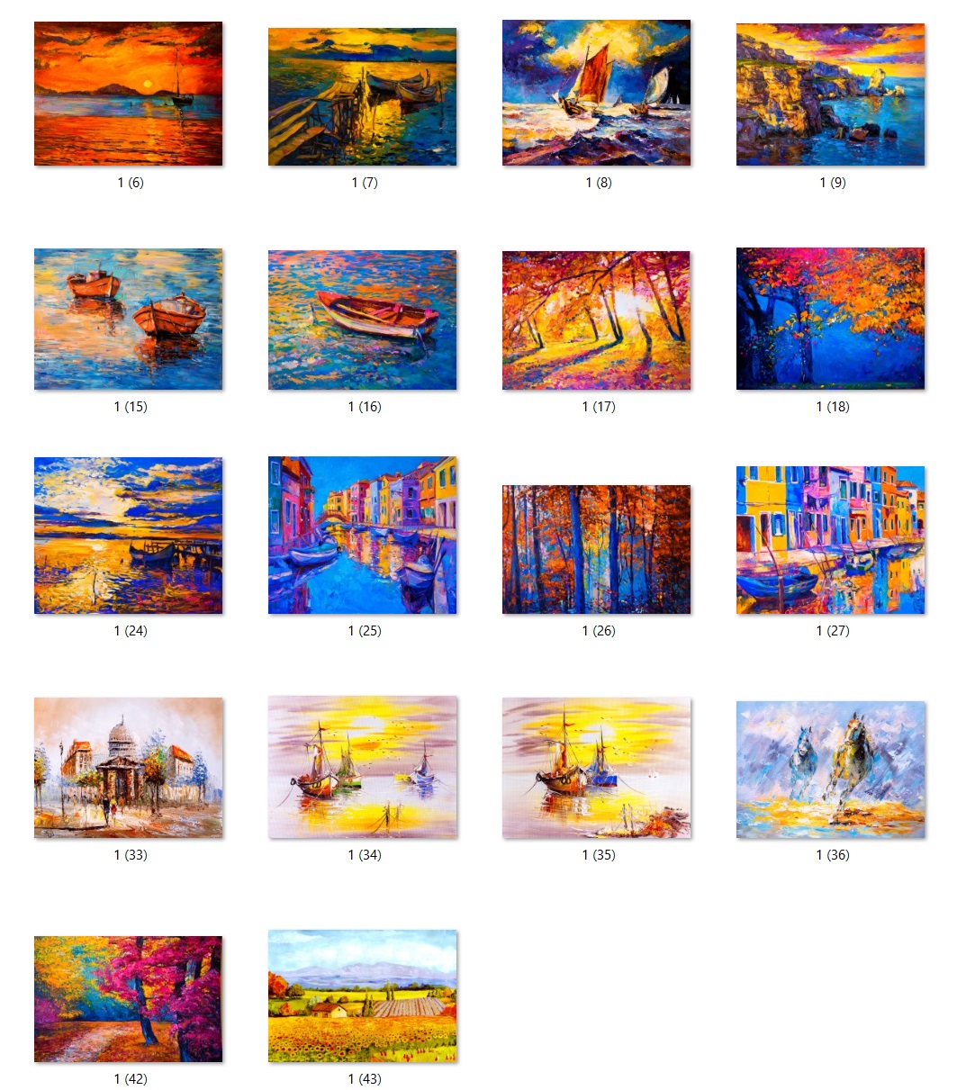 43 files of Nordic landscape oil paintings - SDA1