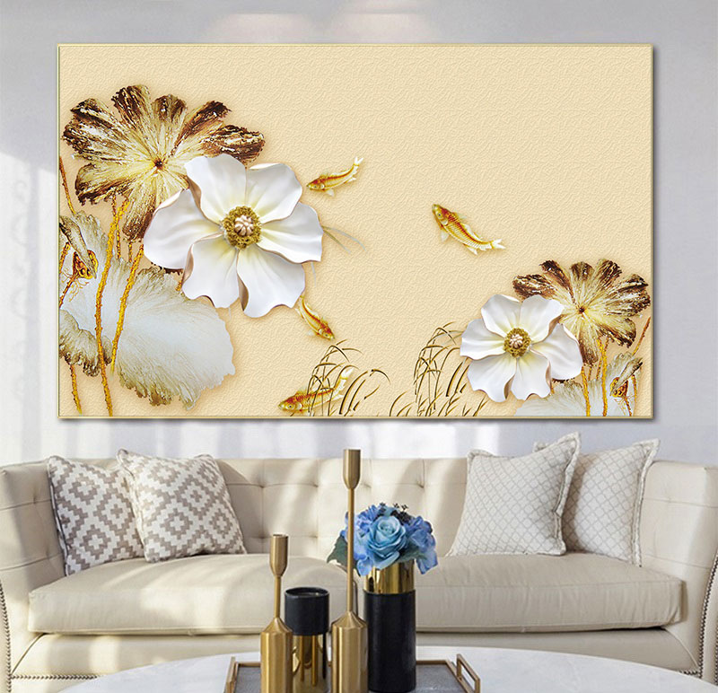 3D carp lotus pond picture file - S016