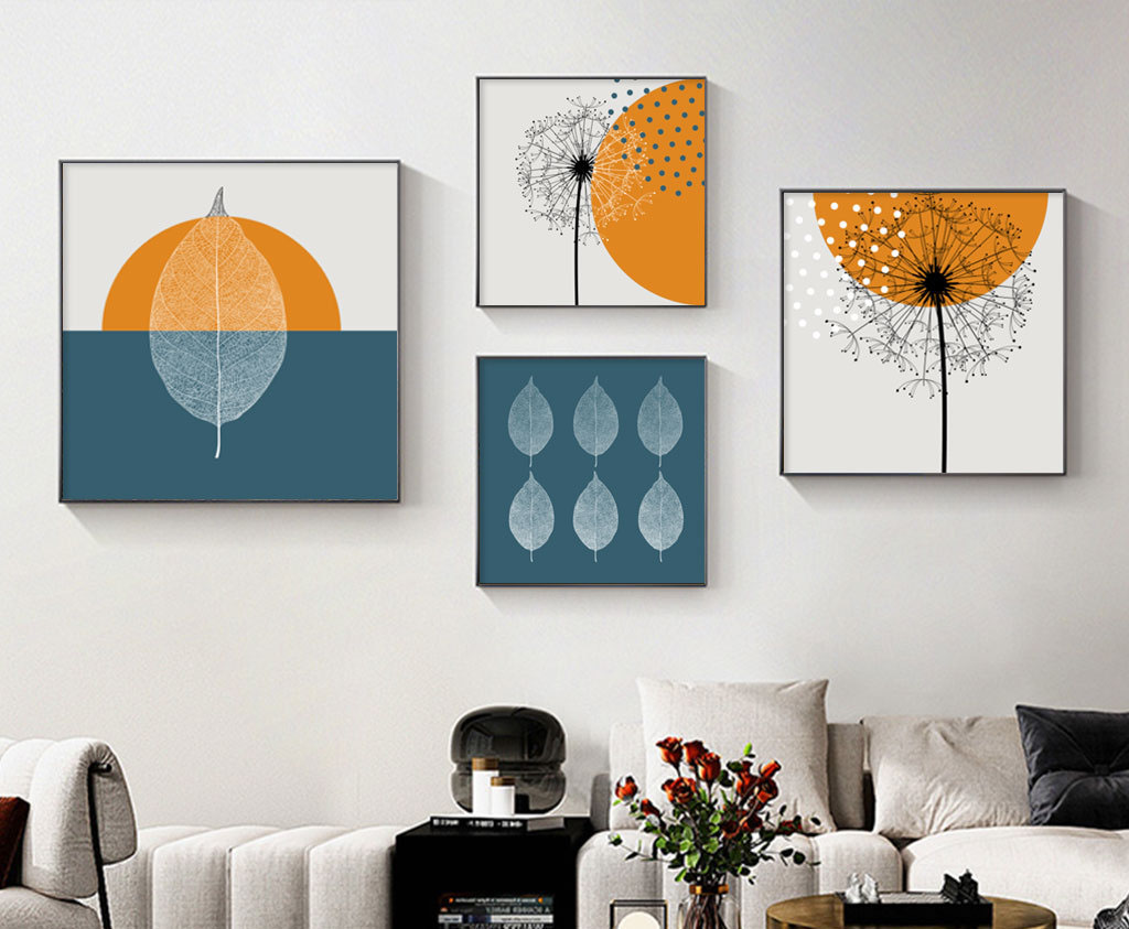 Modern abstract set 4 painting file - HQ-507