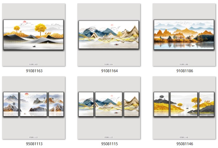 Download 16 Modern Abstract Crystal Landscape Art Files- K10G