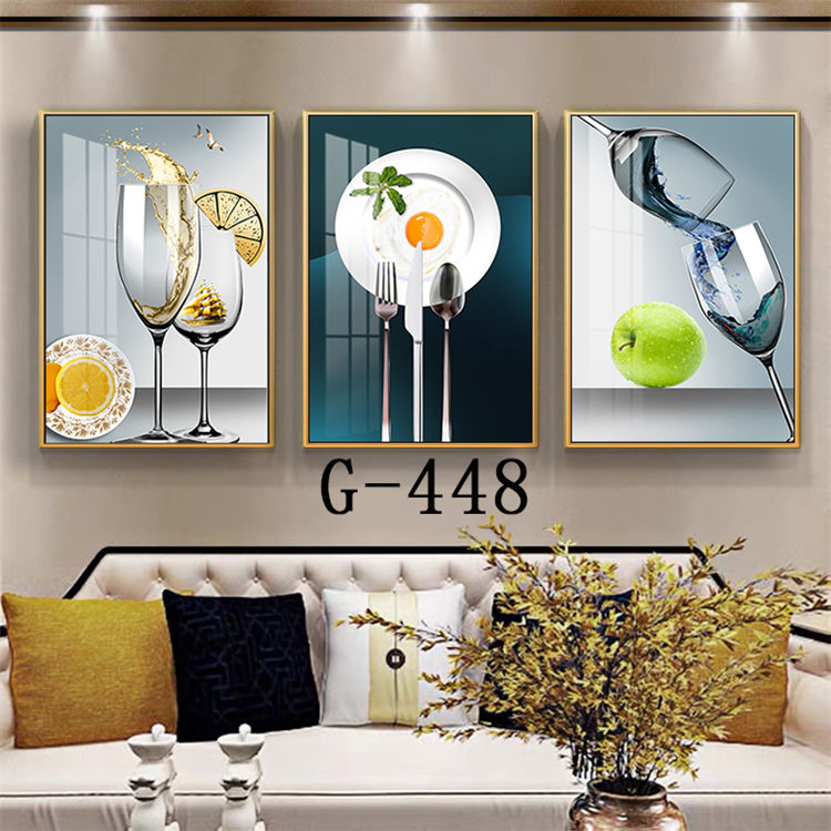 Modern abstract triptych file - G-448