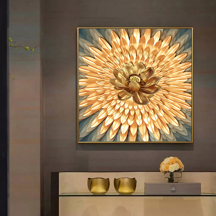 3D Yellow Lotus Painting File - S027