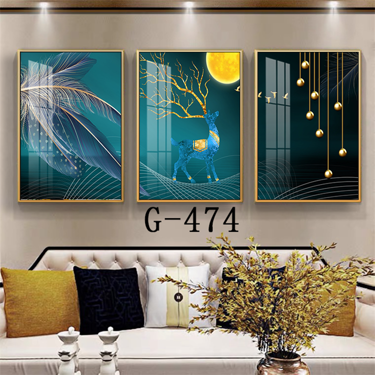 Modern abstract triptych file - G-474