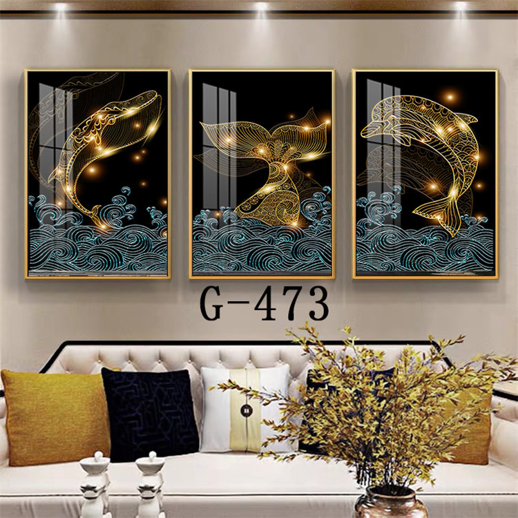 Modern abstract triptych file - G-473