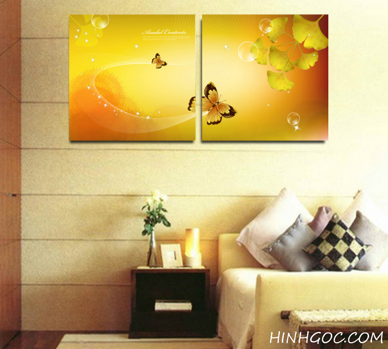 Painting file of 2 yellow butterflies - FR312