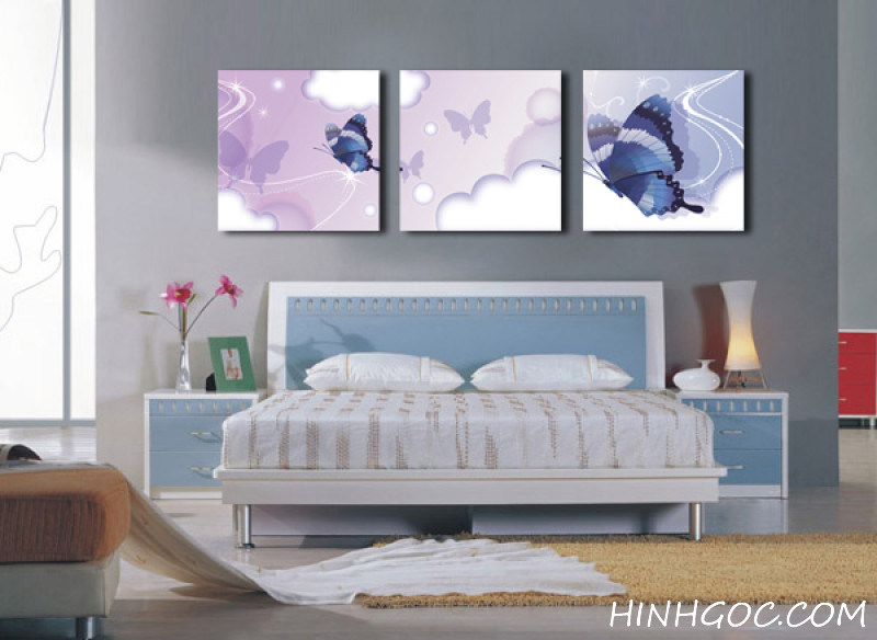 File of 3 purple butterflies - FR314