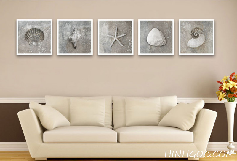 Artistic gray sea star shell snail picture file - HG5000