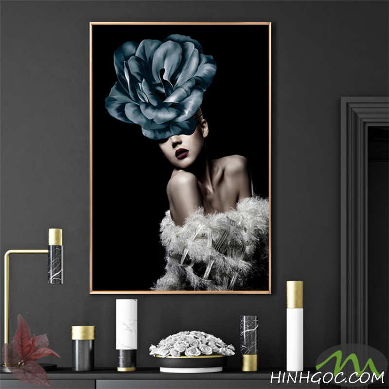 Female and Floral Portrait Art File - HG110