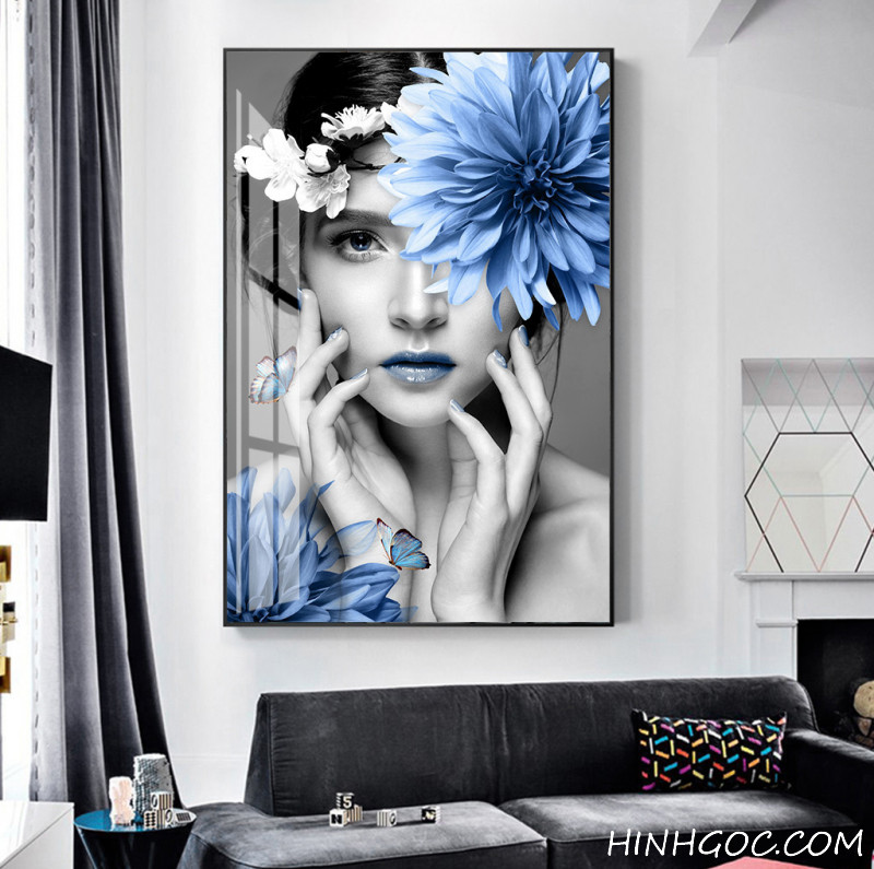 Girl and Flower Portrait Art File - HG1012