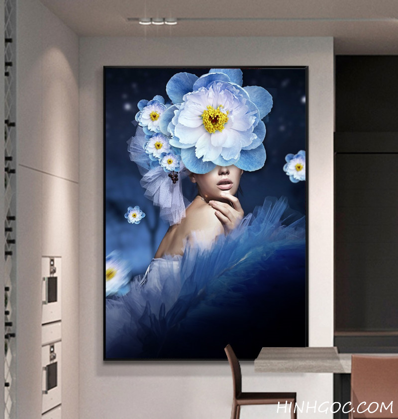 Female and Floral Portrait Art File - HG1014