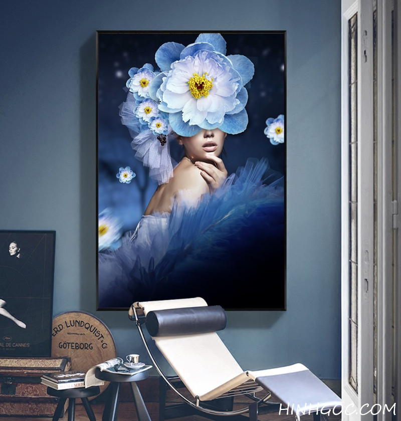 Female and Floral Portrait Art File - HG1014