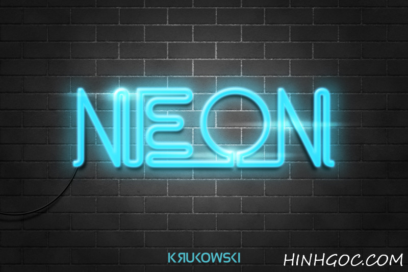 PSD font neon làm led biển hiệu - FRn1001